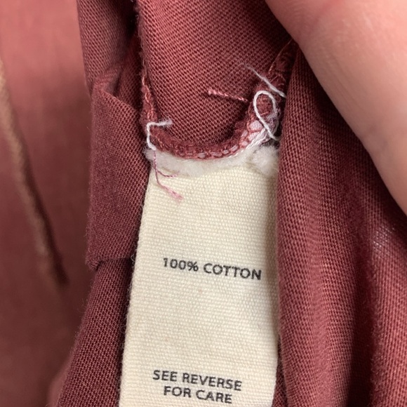 Gilded Intent Rust Lace-Up Short Sleeve Top - Picture 6 of 7